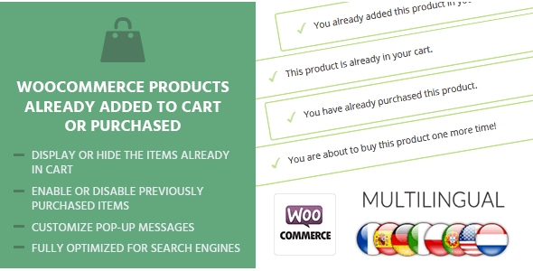 MyThemeShop WooCommerce Products Already Added To Cart Or Purchased 1.0.2