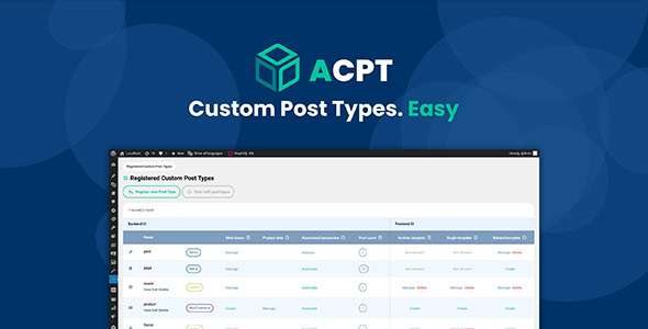 Advanced Custom Post Types (ACPT) PRO 2.0.62